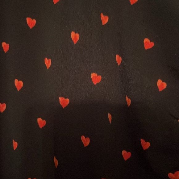 Black dress with red hearts - Picture 2 of 4